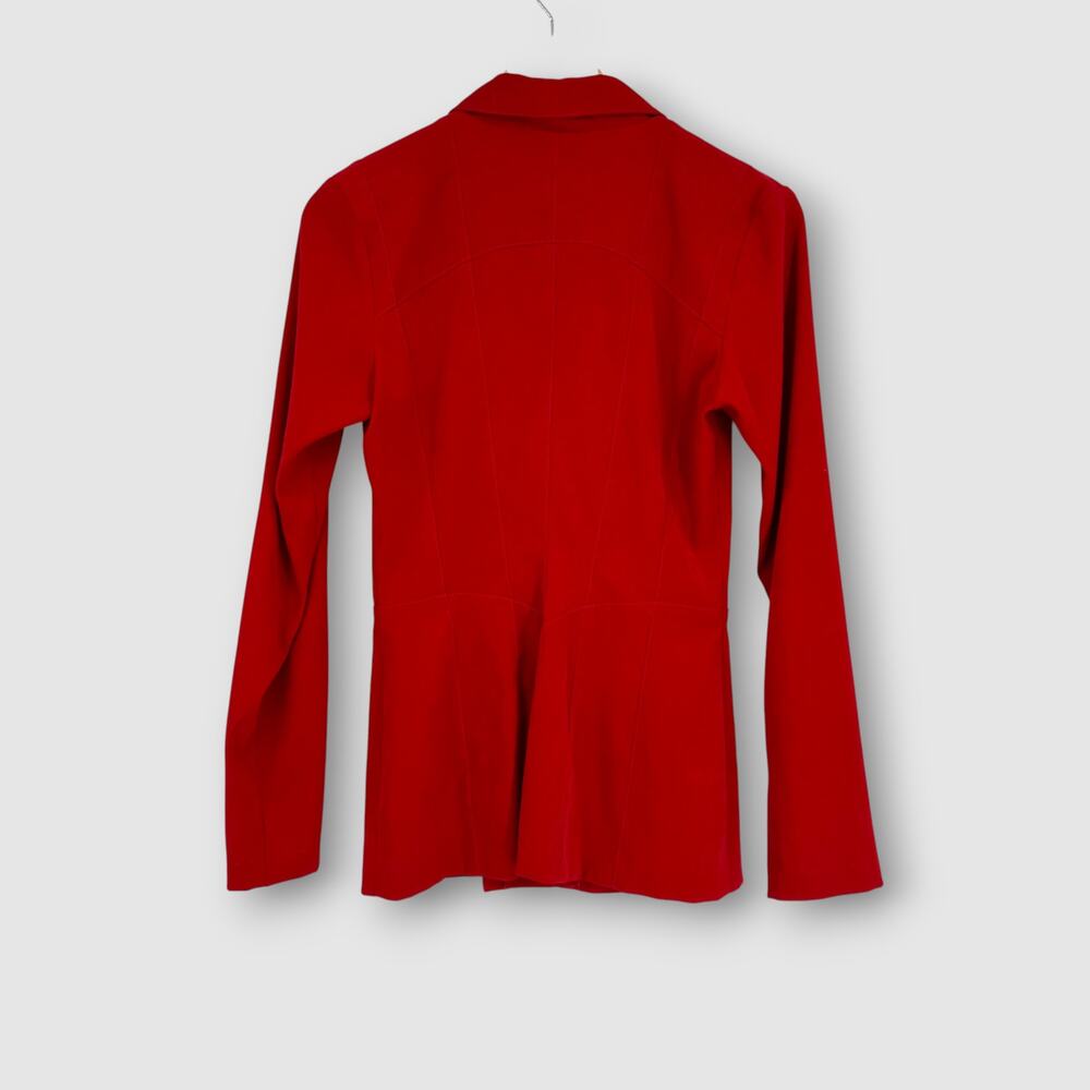 90s Vintage Studio F Collection Red Tailored Blazer Jacket Size Small - Picture 2 of 4